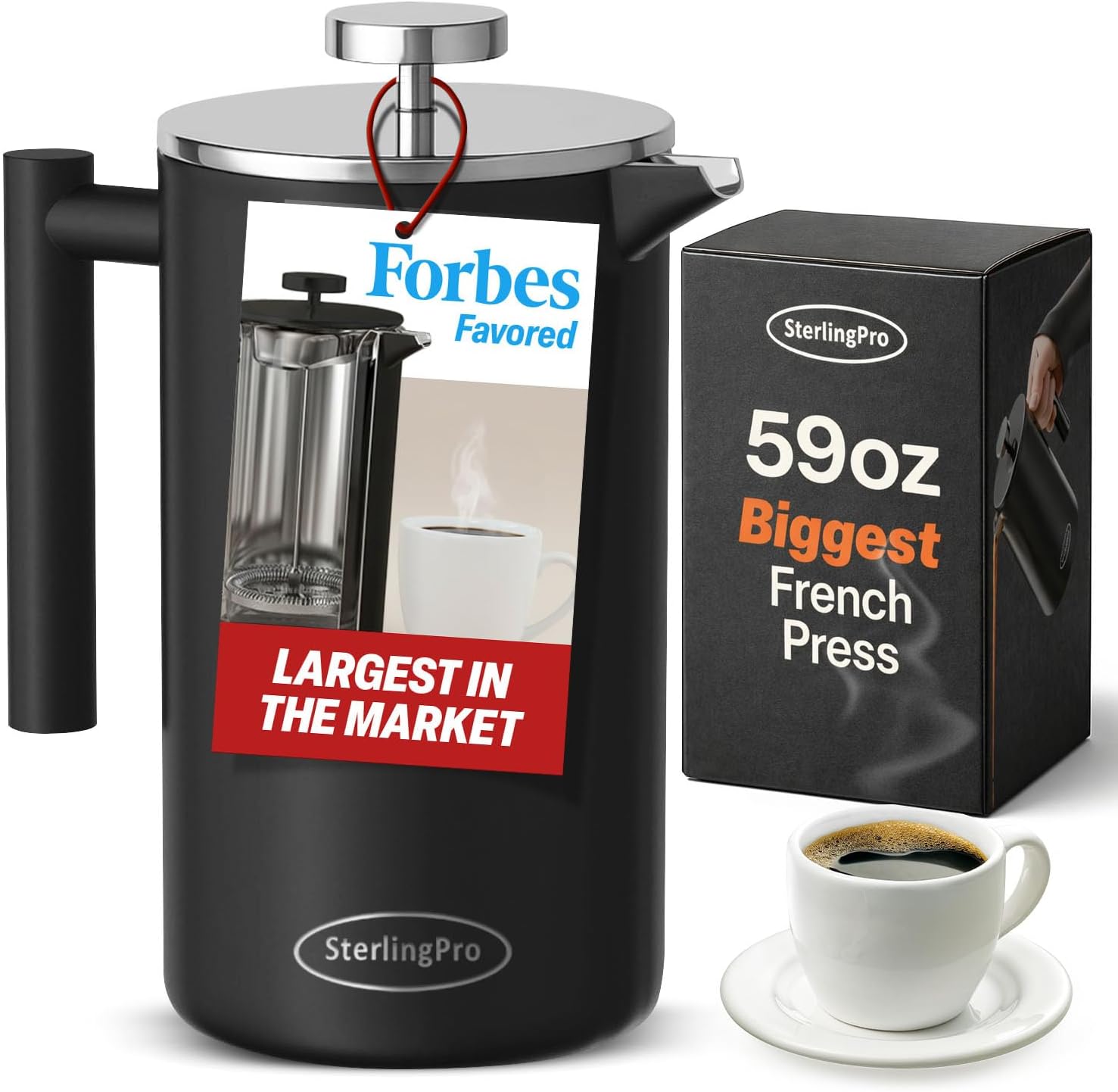 59 oz French Press — Black
